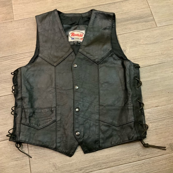 VINTAGE Route 66 Leather vest with Harley patch - Picture 2 of 7